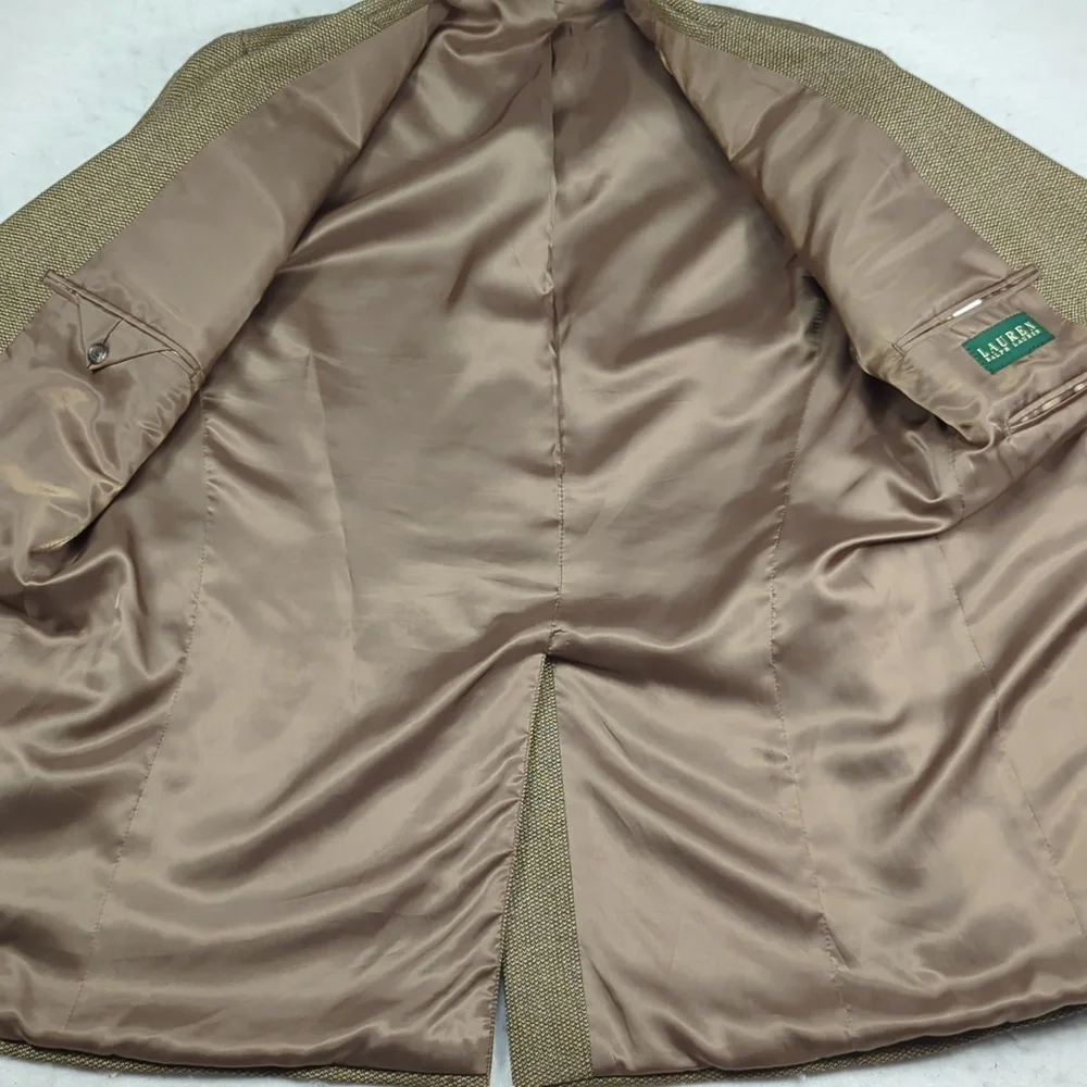 Lauren Ralph Lauren 100% Lambswool‎ Mens 3 Button Blazer Size 42L